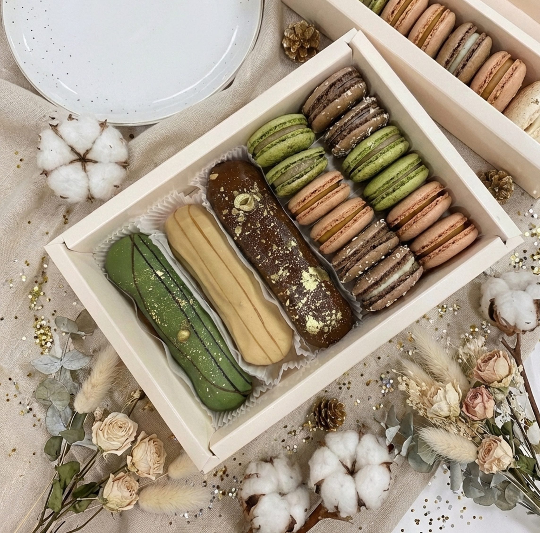 Набор "Карамельно-ореховое настроение" с эклерами